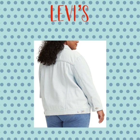 LEVI'S "HOME SWEET HOME" EX-BOYFRIEND JEAN JACKET~LIGHT WASH~100% COTTON~1X - Picture 6 of 8